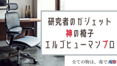 研究者お勧め】神の椅子「エルゴヒューマンプロ」 